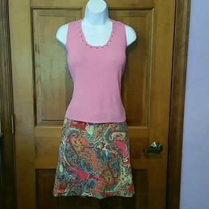 Preswick & Moore bright paisley skirt